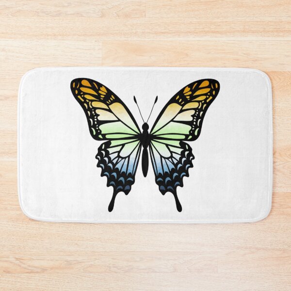 Item preview, Colorful Butterfly with AroAce Agender Pride Colors designed and sold by Travelslightly.