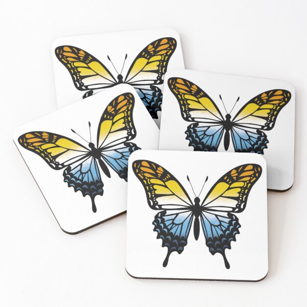 Item preview, Colorful Butterfly with AroAce Pride Colors designed and sold by Travelslightly.