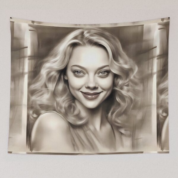 Item preview, Amanda Seyfried in charcoal and  graphites designed and sold by bogfl.