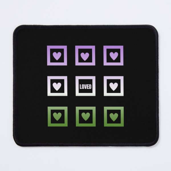 Item preview, Valentines Hearts, Genderqueer pride flag graphic, Loved and hearts Graphic, loved, hearts, 14th February, Valentines Day, designed and sold by PrideBeProud.
