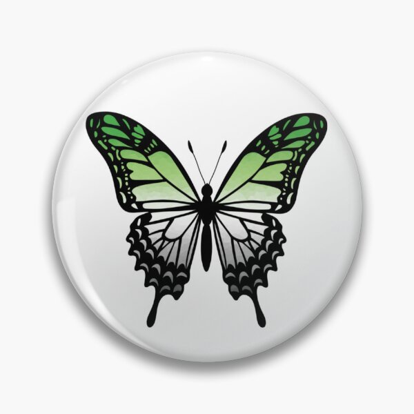 Item preview, Colorful Butterfly with Aromantic Pride Colors designed and sold by Travelslightly.