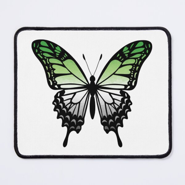 Item preview, Colorful Butterfly with Aromantic Pride Colors designed and sold by Travelslightly.