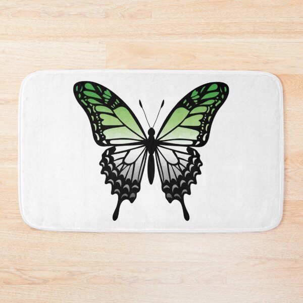 Item preview, Colorful Butterfly with Aromantic Pride Colors designed and sold by Travelslightly.