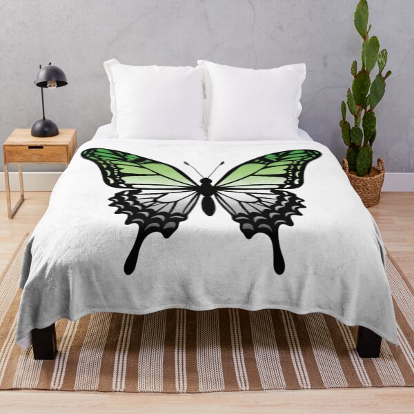 Item preview, Colorful Butterfly with Aromantic Pride Colors designed and sold by Travelslightly.