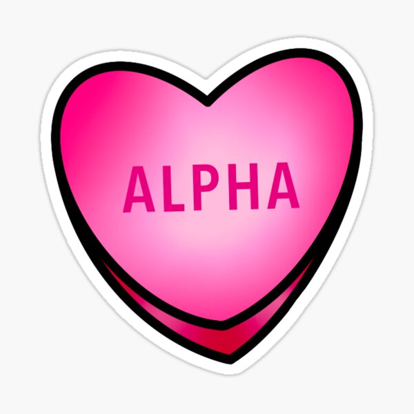 Item preview, Alpha Candy Heart designed and sold by tyranicorntat.