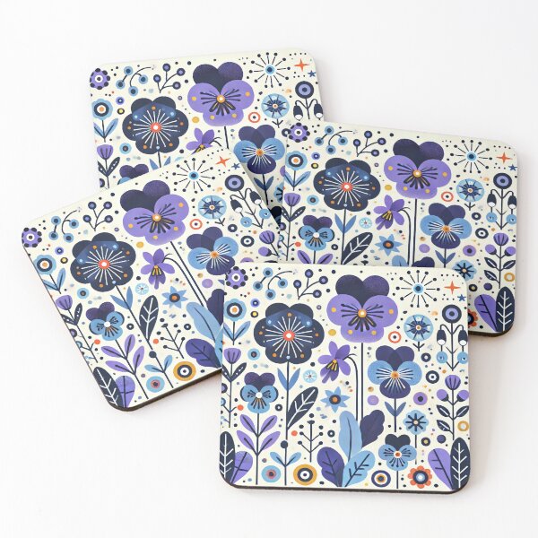 Item preview, Scandinavian Folk Art - Vibrant Viola by heidiannemorris designed and sold by FOLK ART FUSION by heidiannemorris.