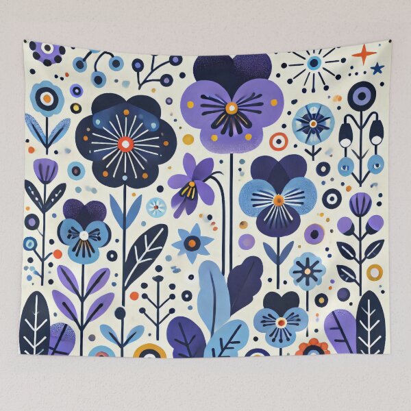 Item preview, Scandinavian Folk Art - Vibrant Viola by heidiannemorris designed and sold by FOLK ART FUSION by heidiannemorris.