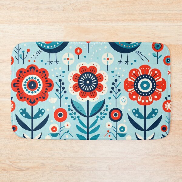 Item preview, Scandinavian Folk Art - Oriental Poppies by heidiannemorris designed and sold by FOLK ART FUSION.