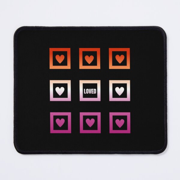 Item preview, Valentines Hearts, Lesbian pride flag graphic, Loved and hearts Graphic, loved, hearts, 14th February, Valentines Day, designed and sold by PrideBeProud.