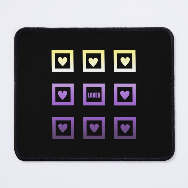 Item preview, Valentines Hearts, Nonbinary pride flag graphic, Loved and hearts Graphic, loved, hearts, 14th February, Valentines Day, designed and sold by PrideBeProud.