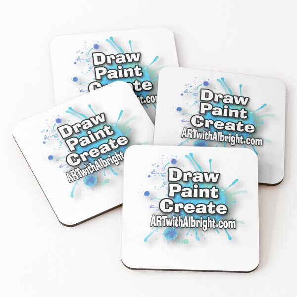 Item preview, Draw. Paint. Create. Logo for ARTwithAlbright.com designed and sold by ARTwithAlbright.