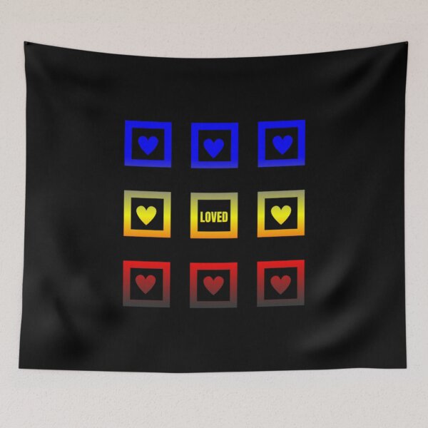 Item preview, Valentines Hearts, Polyamory pride flag graphic, Loved and hearts Graphic, loved, hearts, 14th February, Valentines Day, designed and sold by PrideBeProud.