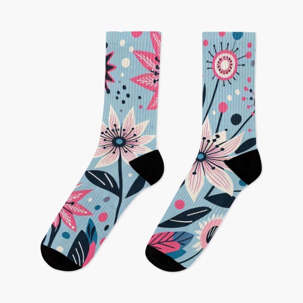 Item preview, Scandinavian Folk Art -  Pink Poppy anemones by heidiannemorris designed and sold by FOLK ART FUSION.