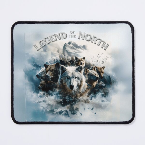 Item preview, LEGEND OFTHE NORTH WOLF PACK BEARS BIRDS MOUNTAINS designed and sold by NikoDeeko.