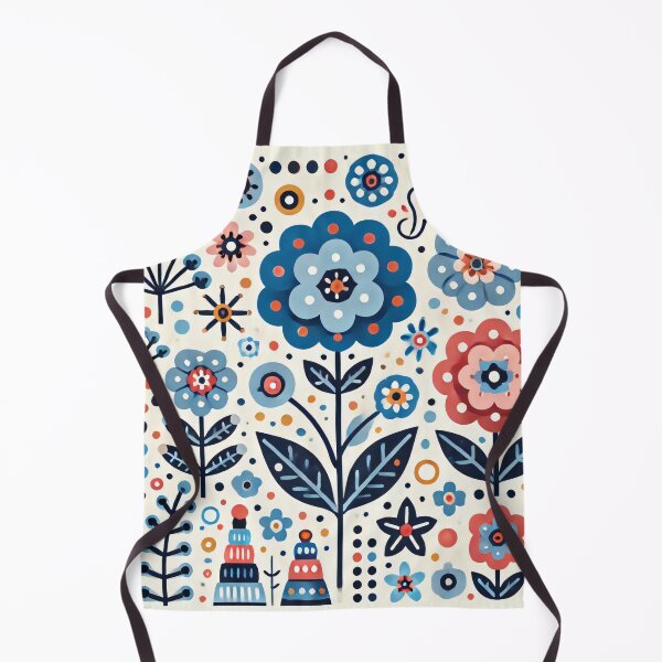 Item preview, Scandinavian Folk Art - Blue Primula by heidiannemorris designed and sold by FOLK ART FUSION by heidiannemorris.