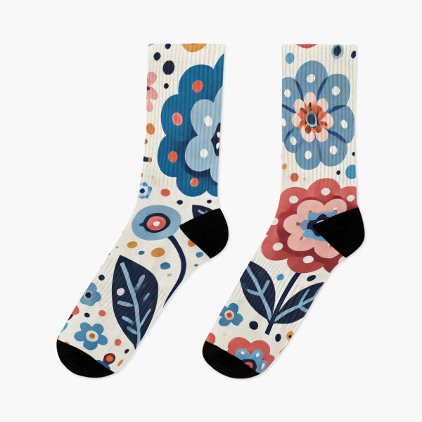 Item preview, Scandinavian Folk Art - Blue Primula by heidiannemorris designed and sold by FOLK ART FUSION by heidiannemorris.