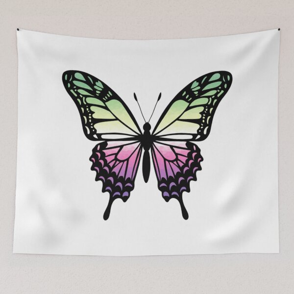 Item preview, Colorful Butterfly with Genderfae Pride Colors designed and sold by Travelslightly.