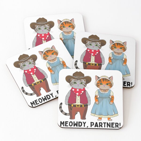 Item preview, Meowy Partner, Western Cats, of the Wild west designed and sold by MiowandMolly.