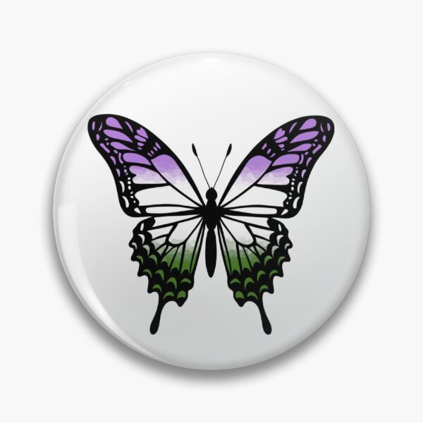 Item preview, Colorful Butterfly with Genderqueer Pride Colors designed and sold by Travelslightly.