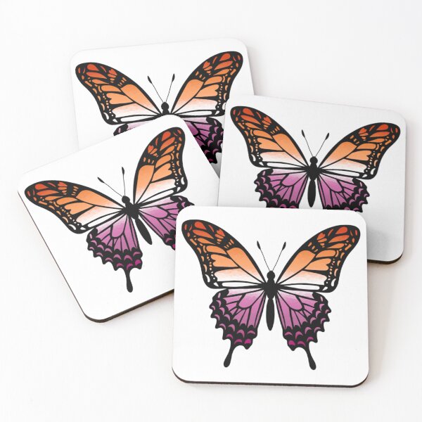 Artikelvorschau, Bunter Schmetterling mit lesbischen Pride-Farben entworfen und verkauft von Travelslightly.