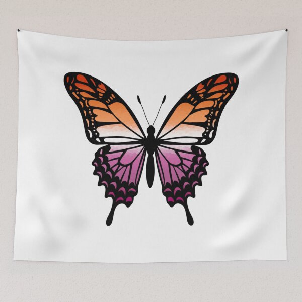Item preview, Colorful Butterfly with Lesbian Pride Colors designed and sold by Travelslightly.