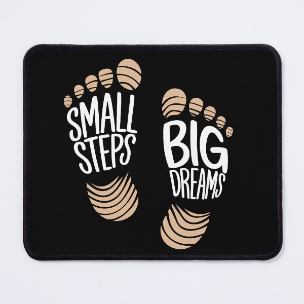 Item preview, Small Steps, Big Dreams – Motivational Footprint Word Art designed and sold by JPees.