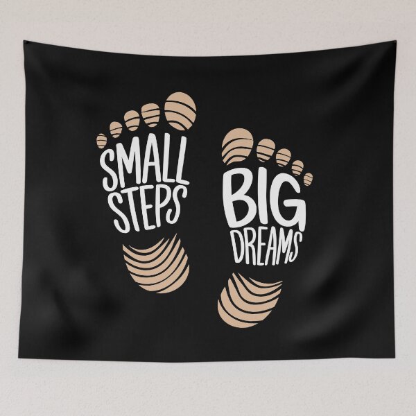 Item preview, Small Steps, Big Dreams – Motivational Footprint Word Art designed and sold by JPees.