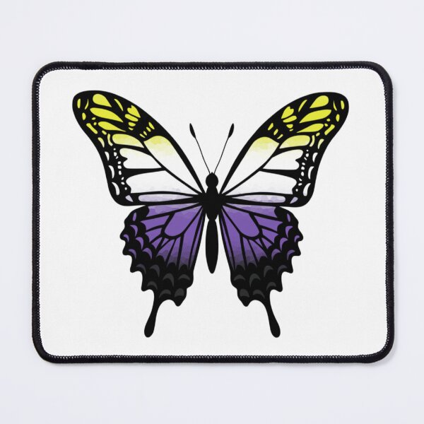 Item preview, Colorful Butterfly with Nonbinary Pride Colors designed and sold by Travelslightly.