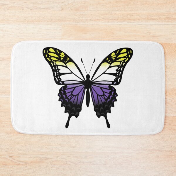 Item preview, Colorful Butterfly with Nonbinary Pride Colors designed and sold by Travelslightly.
