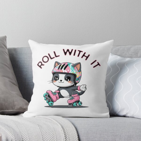 Item preview, Roll With It - Cat on Rollerblades designed and sold by Crazy Before Cats.