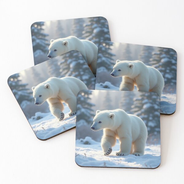 Item preview, A polar bear in the snow designed and sold by MyArtworkStudio.