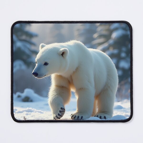 Item preview, A polar bear in the snow designed and sold by MyArtworkStudio.