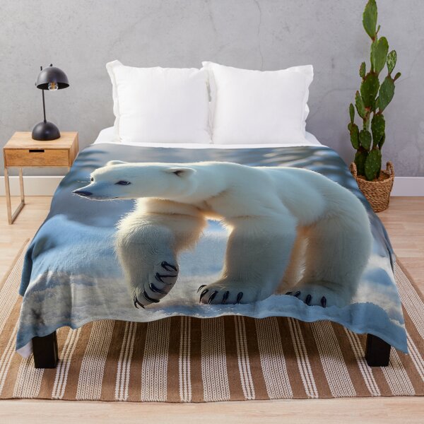 Item preview, A polar bear in the snow designed and sold by MyArtworkStudio.