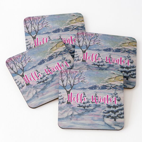 Item preview, Hello winter snowy landscape designed and sold by mariya-ivanova.