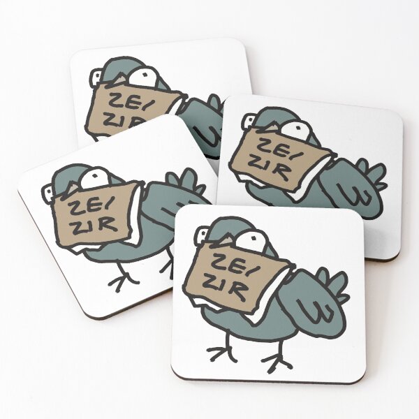 Item preview, Ze/zir pronoun pigeons designed and sold by Confusedcows.