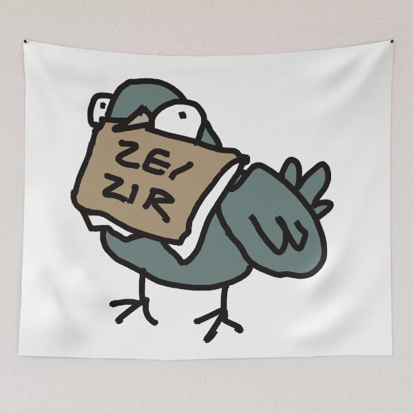 Item preview, Ze/zir pronoun pigeons designed and sold by Confusedcows.