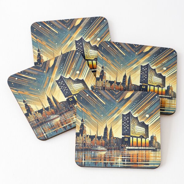 Item preview, Abstract Scene Hamburg designed and sold by MyArtworkStudio.