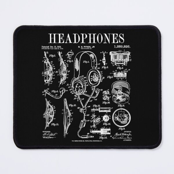 Item preview, Audio Headphones Vintage Patent DJ Gamer Podcaster Music designed and sold by GrandeDuc.