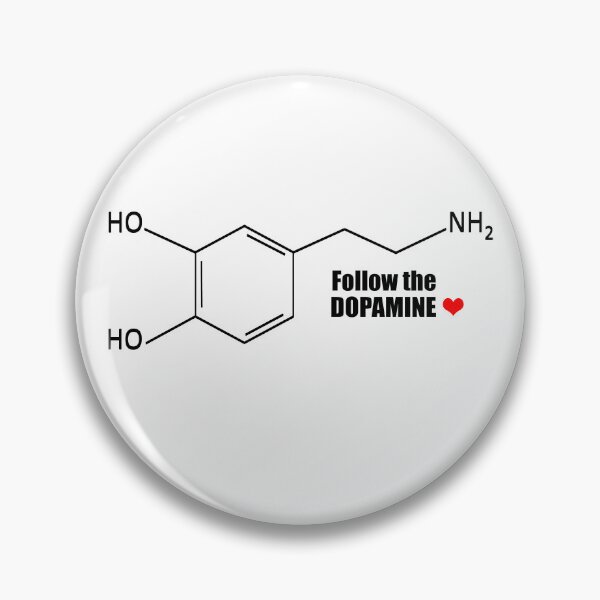 Item preview, Dopamine molecule structure chemist structural formula designed and sold by Alexaltay.