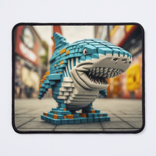 Item preview, shark figurine made of blocks designed and sold by Izabela Włodarczyk.