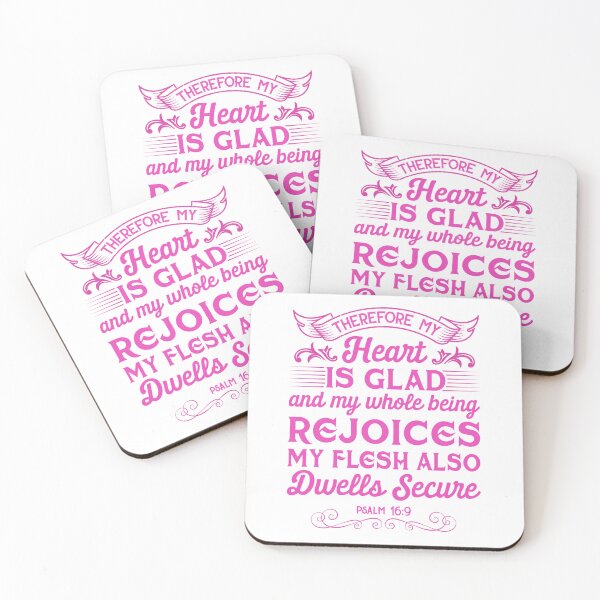 Item preview, Psalm 16:9 - My Heart is Glad Inspirational Design designed and sold by UnikatArt.