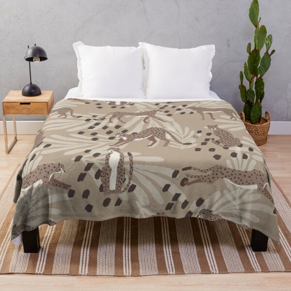 Item preview, Cheetah Big Cat - Exotic Tropical Floral - Mocha Mousse - Wildlife designed and sold by BlueLela.