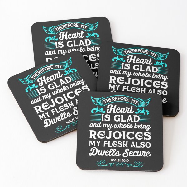 Item preview, Psalm 16:9 - My Heart is Glad Inspirational Design designed and sold by UnikatArt.