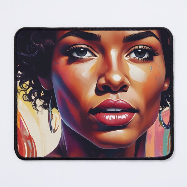 Item preview, Color Splash Afro Glam Portrait – Bright and Bold Decor– Contemporary Afro-Inspired Art designed and sold by msrmiami1.