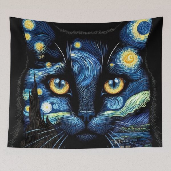 Item preview, Starry night Cat designed and sold by AvalonTshirts.