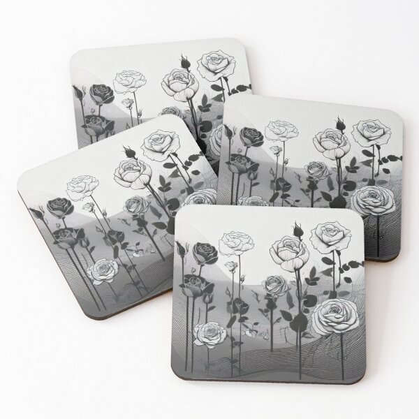 Item preview, Timeless Elegance: Black and White Rose Design designed and sold by GrkanStore1.