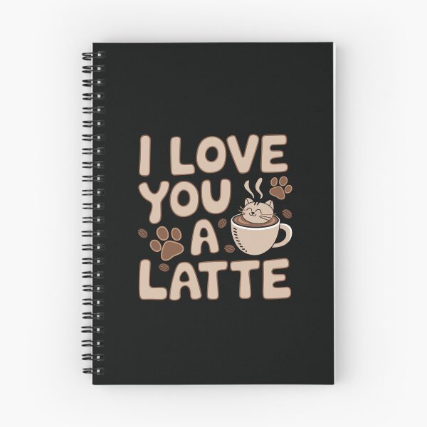 Artikelvorschau, I Love You a Latte - Süßes Katzen-Kaffeeliebhaber-Design entworfen und verkauft von lorvenson.
