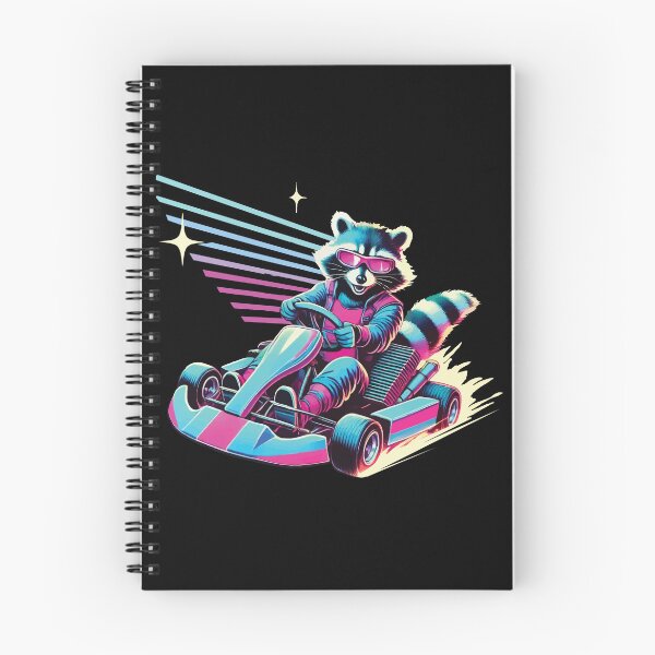 Item preview, Raccoon In Retro Go-kart Style designed and sold by LuminOrb.