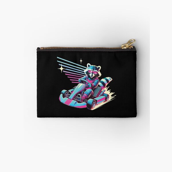 Item preview, Raccoon In Retro Go-kart Style designed and sold by LuminOrb.