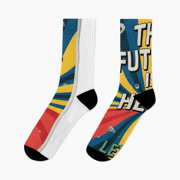 Item preview, the future is here futuristic retro quote  designed and sold by bukajart.
